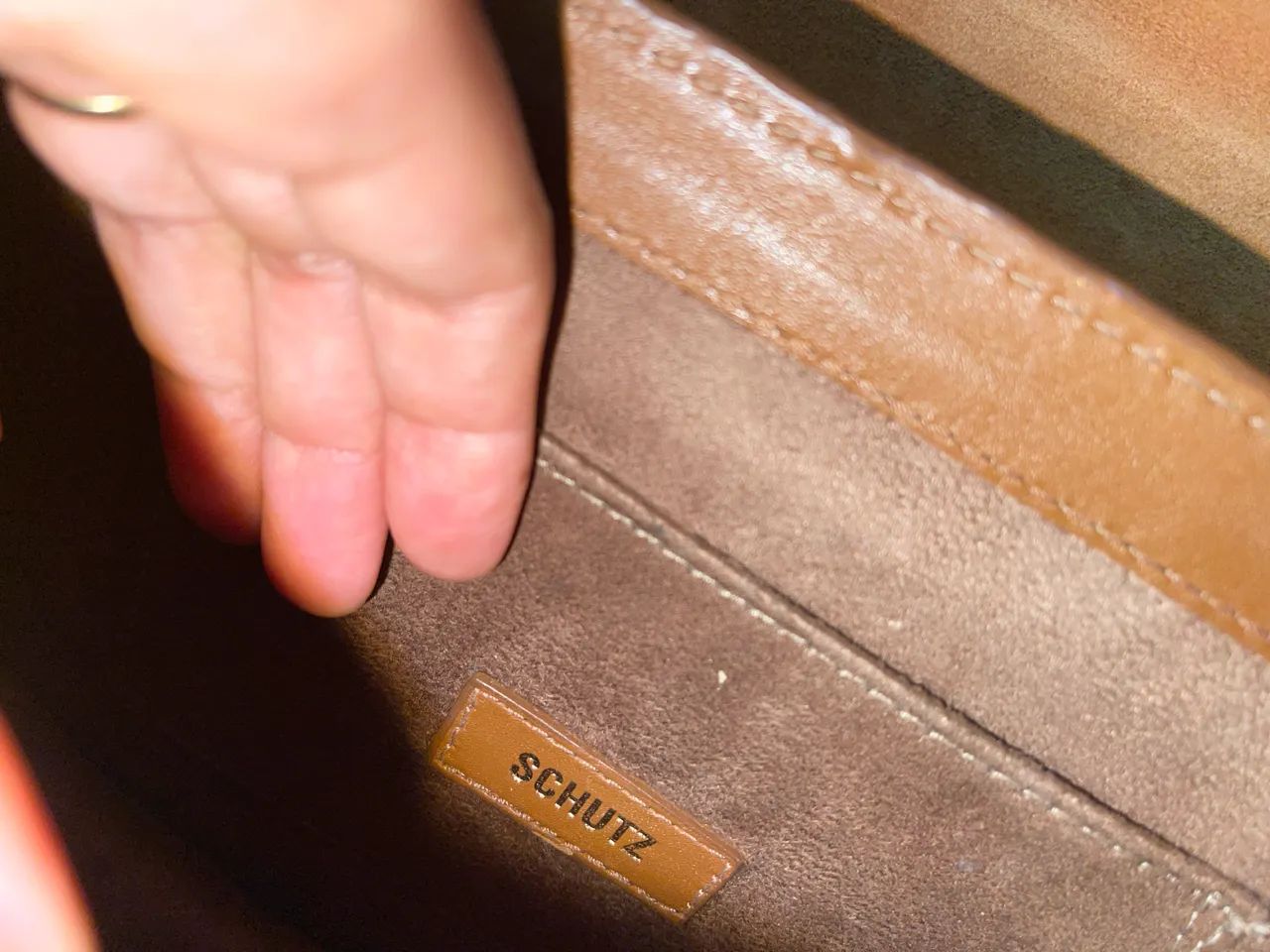 Bolsa couro marrom Schütz 