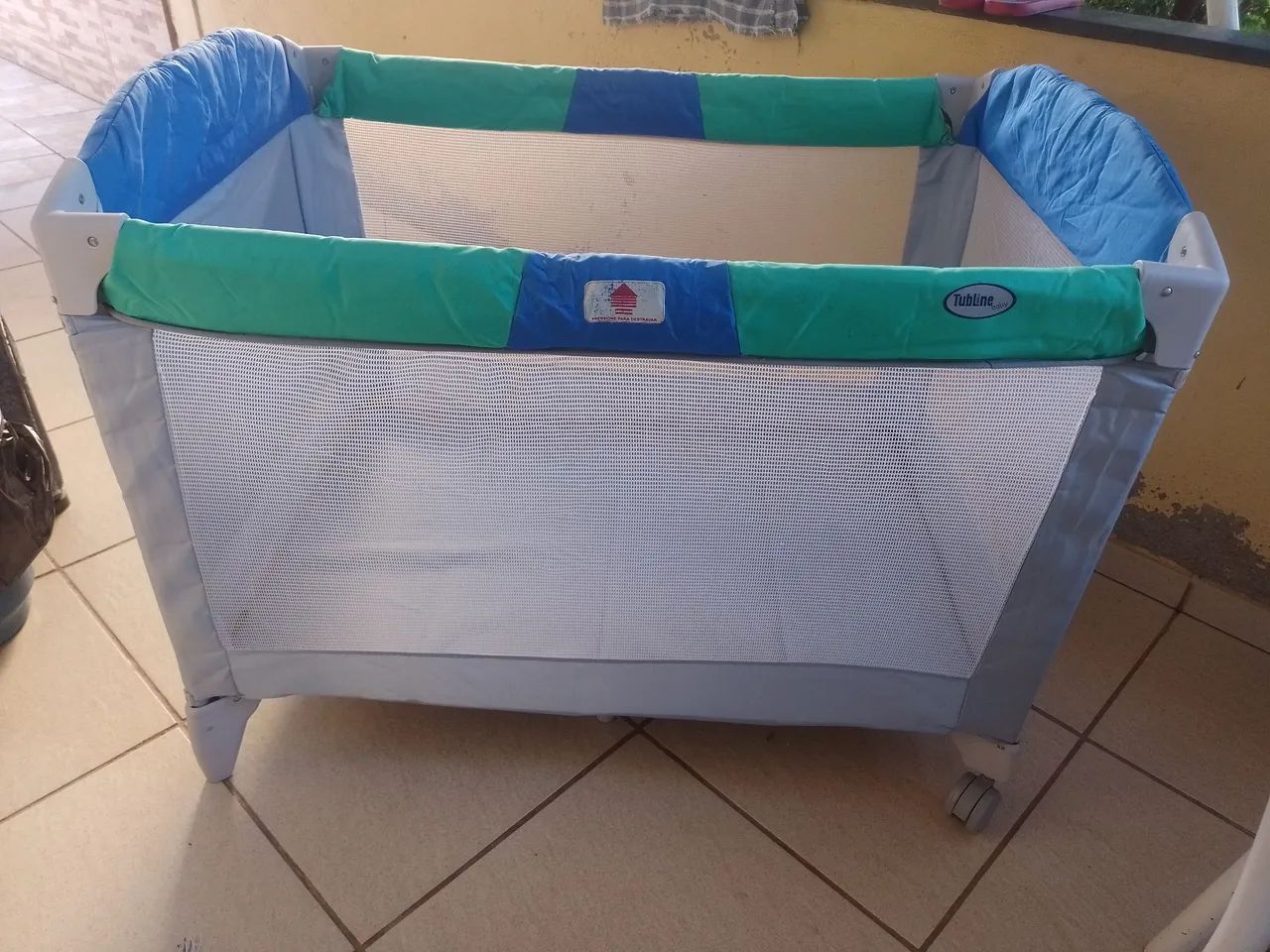 Cercado para Bebê Tubline - Azul e Verde