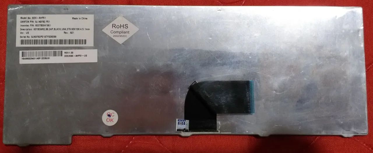 Teclado Netobook Notebook BenQ Joybook Lite u121 Eco Excelente Estado Sem Defeitos - Foto 2