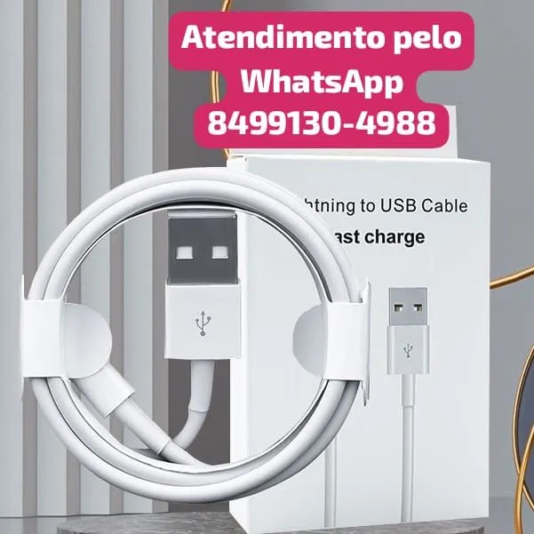 Cabo iPhone Lightning USB rápido