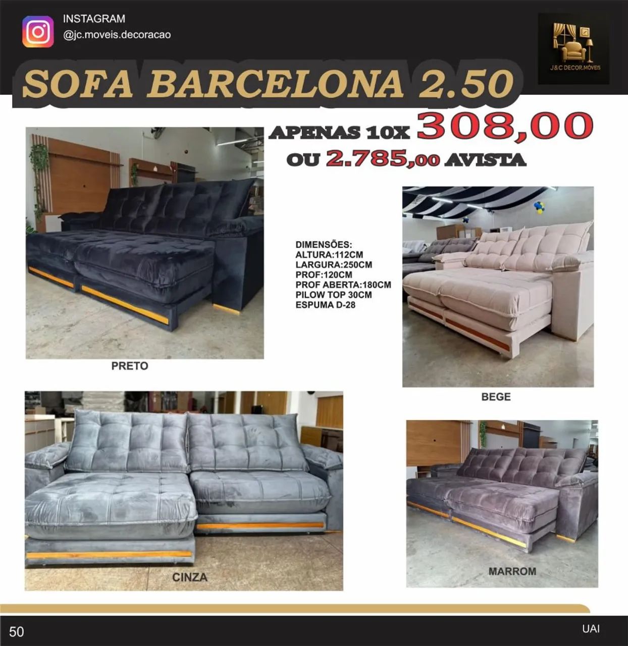 Sofá Barcelona 2,50