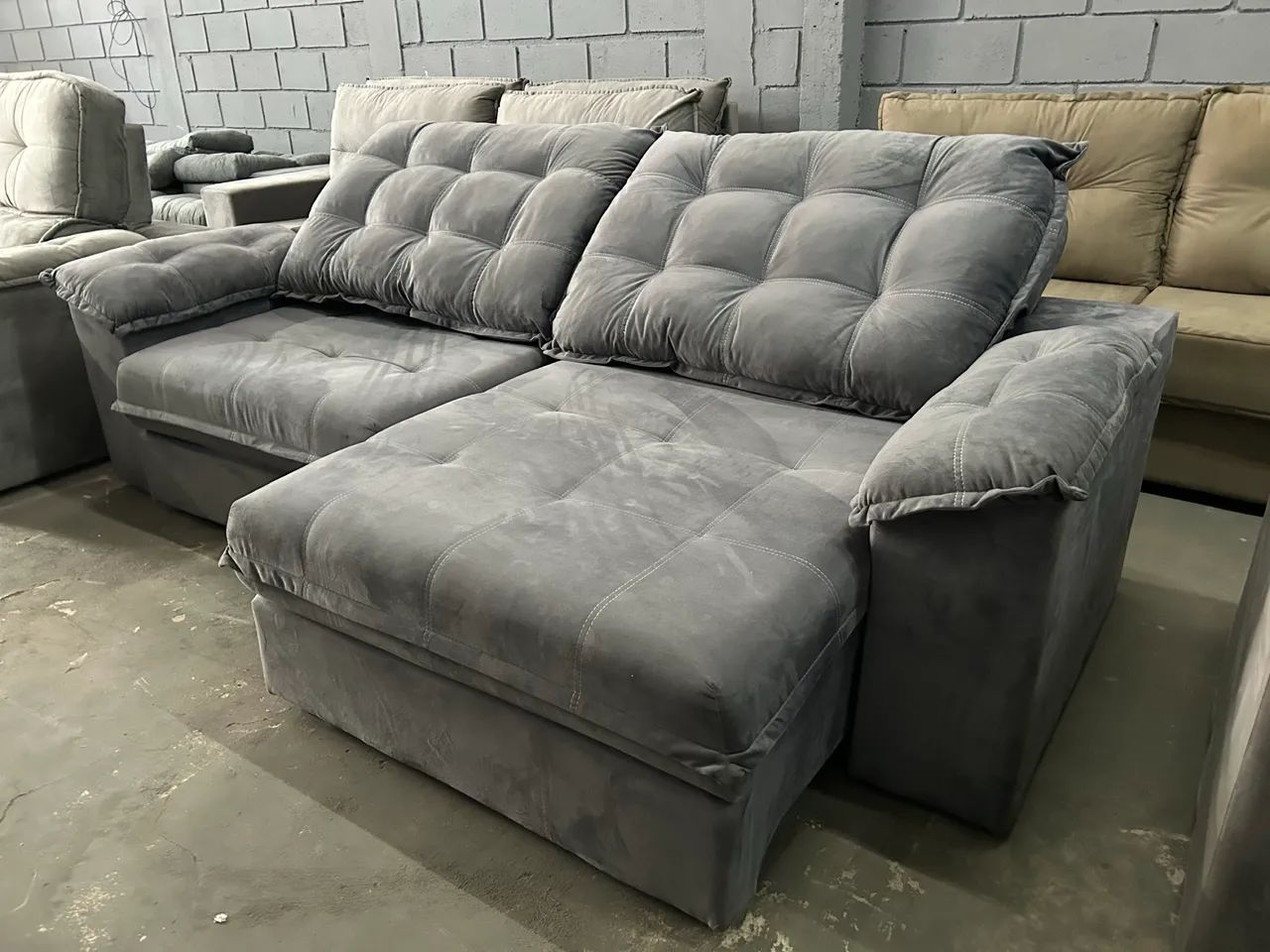 Sofá Retrátil e Reclinável 2.50m NOVO ( Direto da Fábrica )  - Foto 5