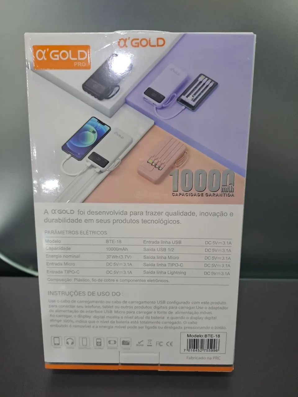 Carregador de celular Power bank BTE-18 - Foto 2
