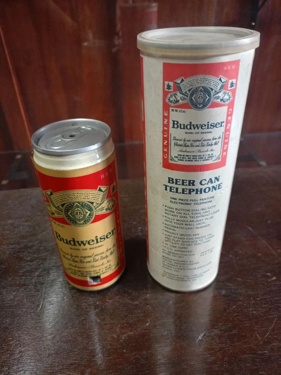 Telefone lata de cerveja Budweiser  - Foto 3