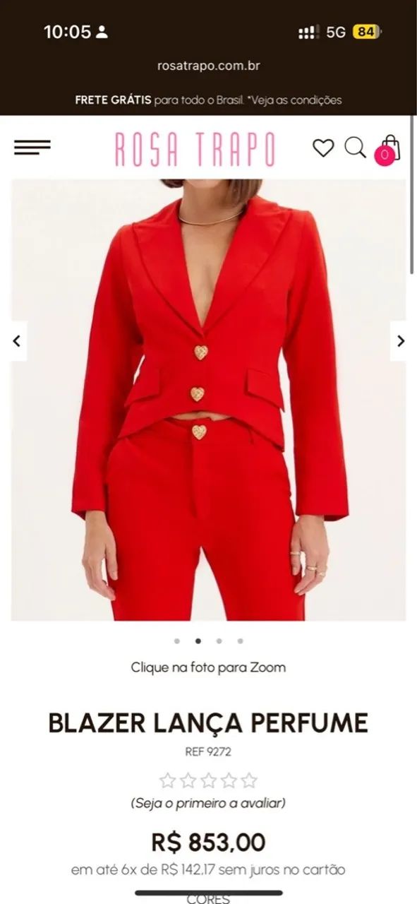 Conjunto vermelho (calca e blazer) - Foto 5