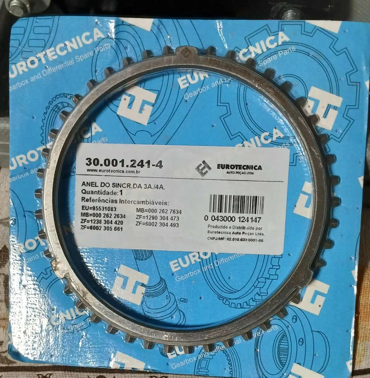 Anel do Sincronizador 3A/4A Eurotecnica