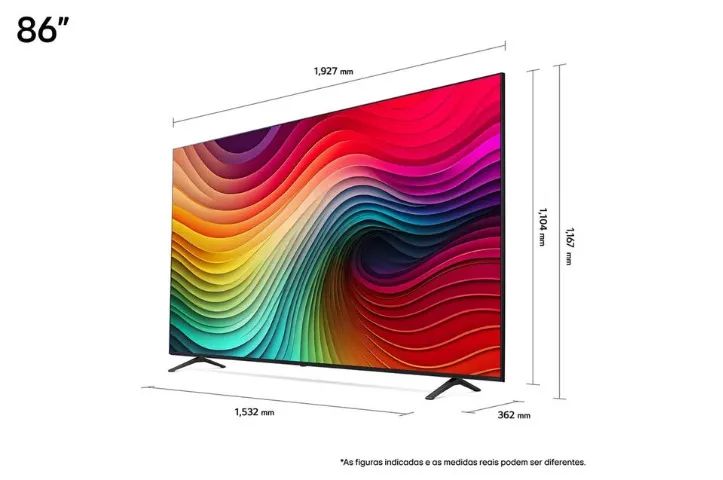 Smart TV LG 86 polegadas NanoCell NANO80 4K 86NANO80 - Foto 3