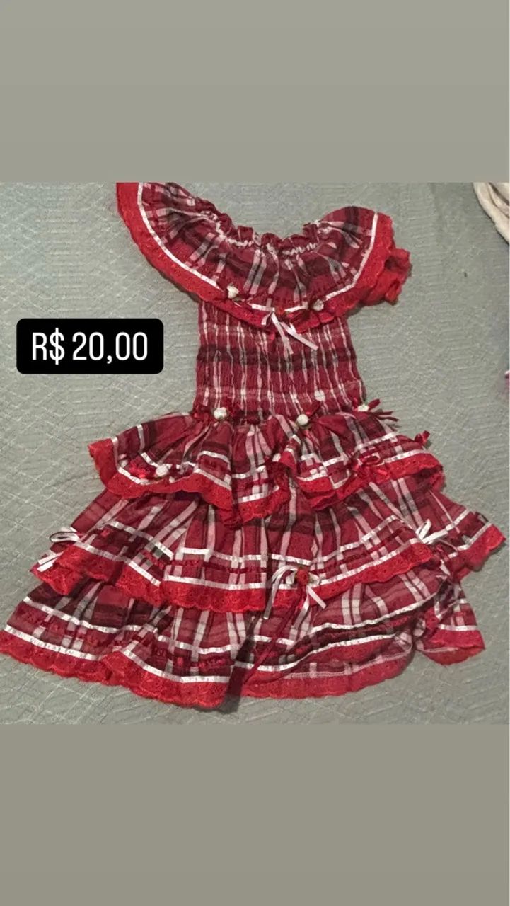 Vestidos e saias  de Festa Junina Infantil 7 e 8 anos - Foto 3