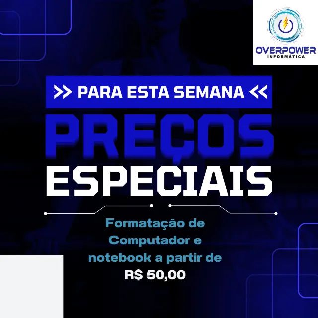 Promoção - Formatação de computador e notebook