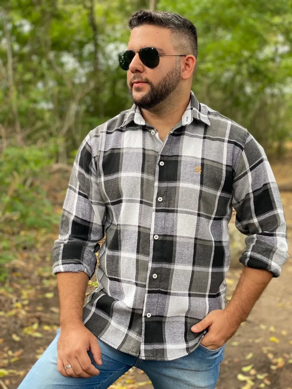 Camisa xadrez masculina