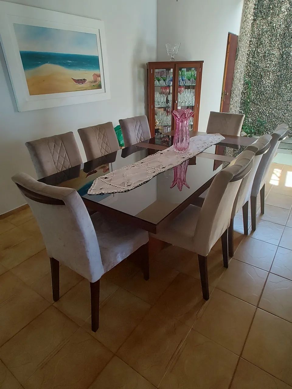 Mesa de Jantar em Madeira com 8 Cadeiras - Foto 2