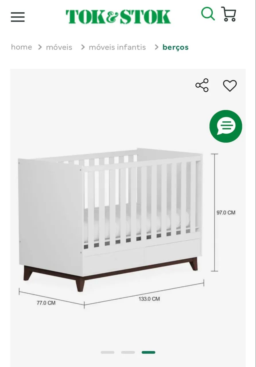Vendo Berço Tokstok  semi usado 