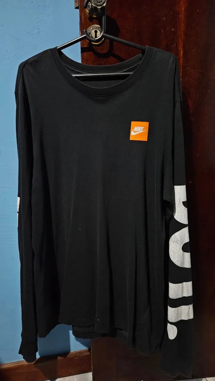 Camiseta Preta Manga Longa Nike