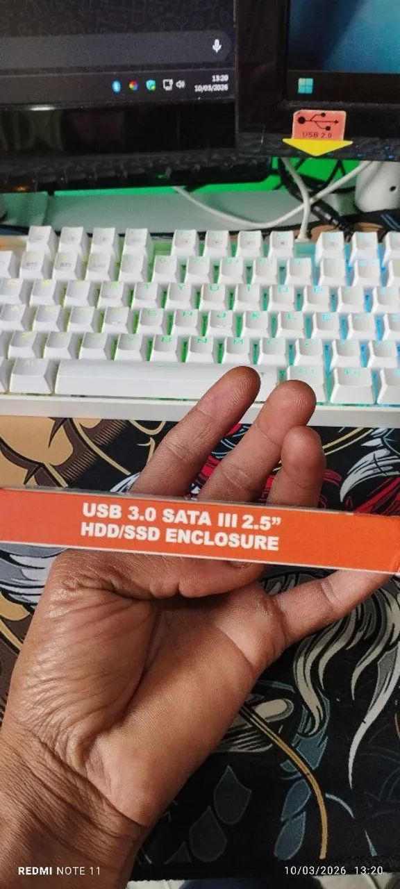 CASE DE HD NOVA TRANSPARENTE ANJ.GG USB 3.0 - Foto 3