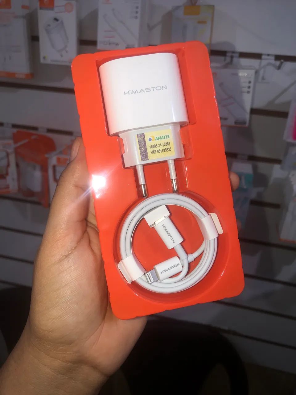 Carregador para iPhone Lightning fonte e cabo 