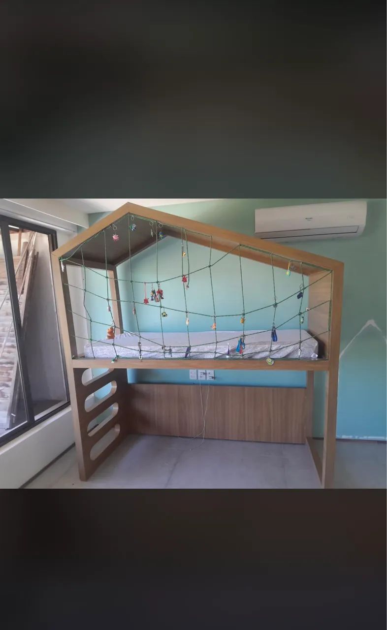 cama para quarto de criança com led