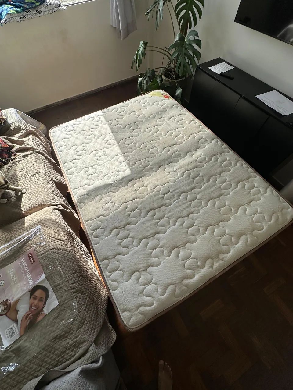 Cama box casal - colchão Ortocrim