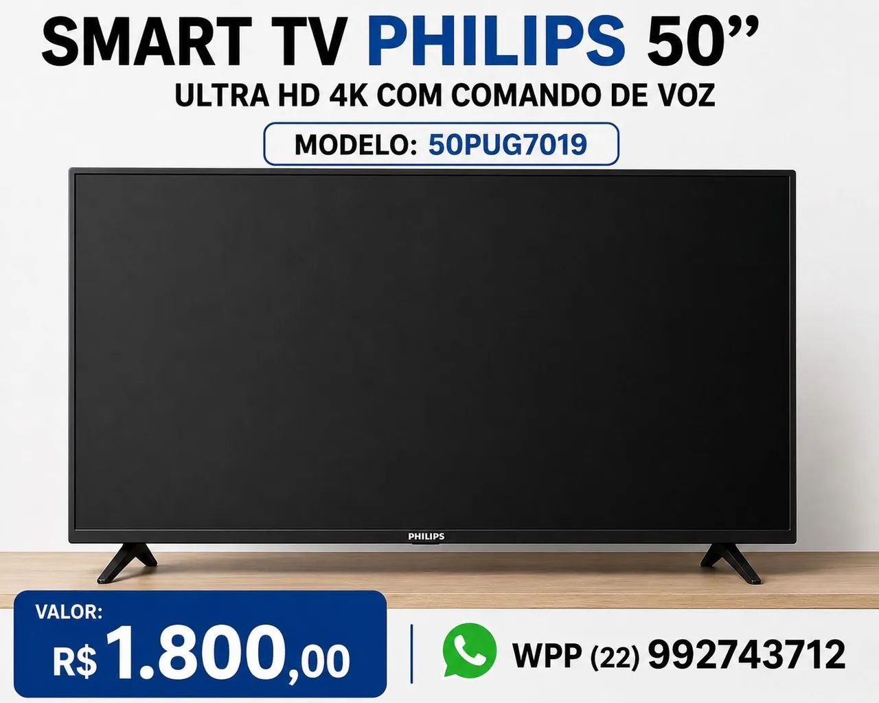 Vendo TV smart philips 50