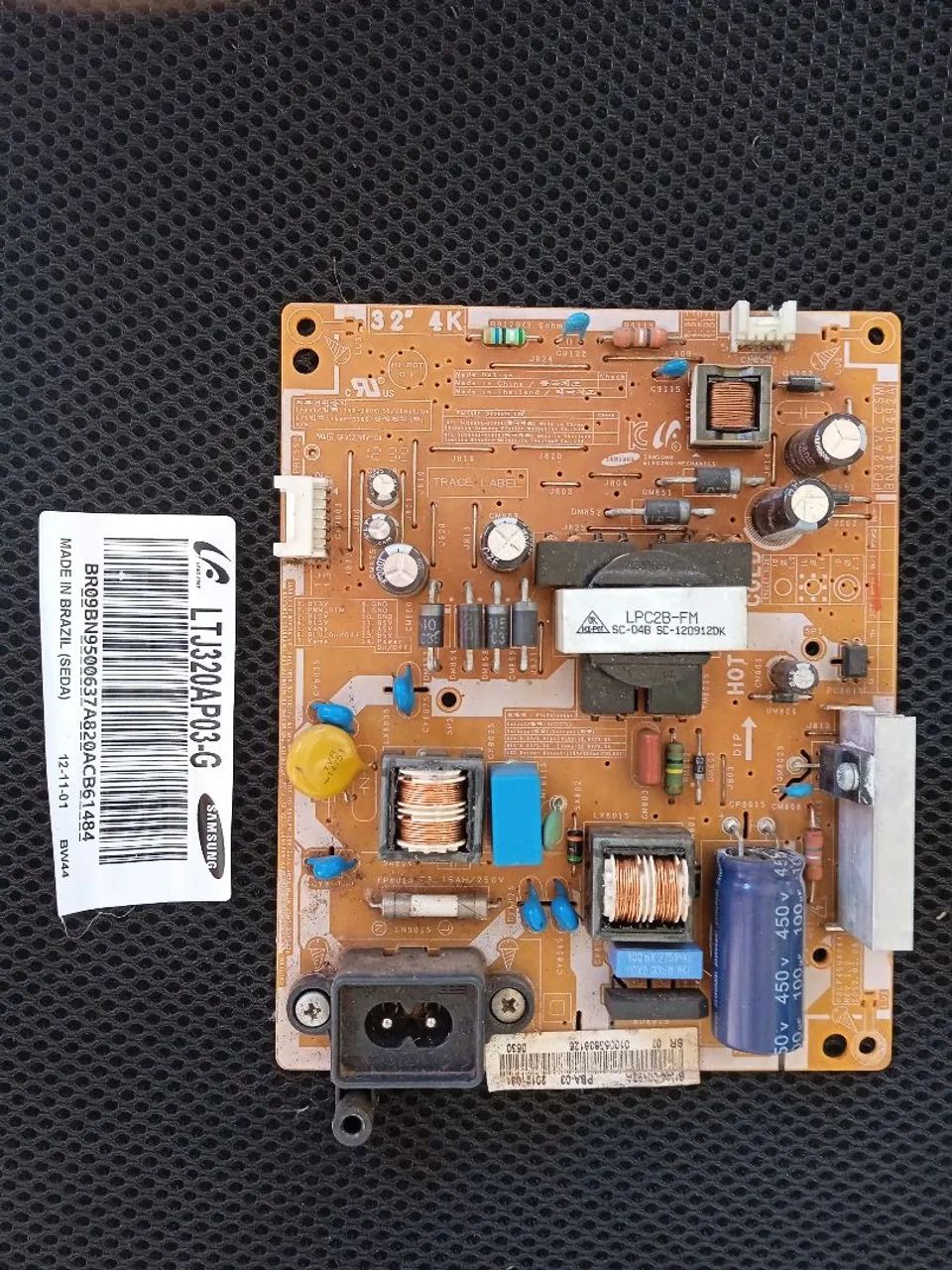 Placa fonte televisao Samsung 