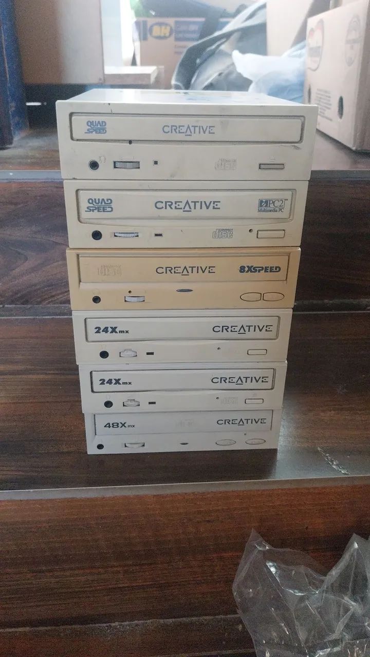 Lote Drives CDROM Creative para Computador Antigo IDE PATA 