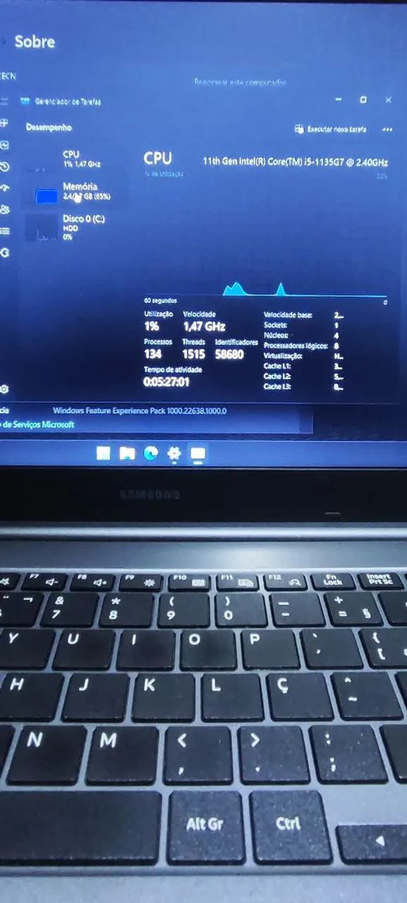 NOTEBOOK SAMSUNG I5 11? GERACAO 8 GIGAS  - Foto 3