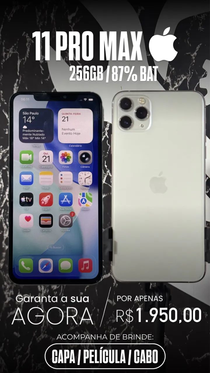 iPhone 11 Pro Max 256GB e 64GB - Celulares e Smartphones