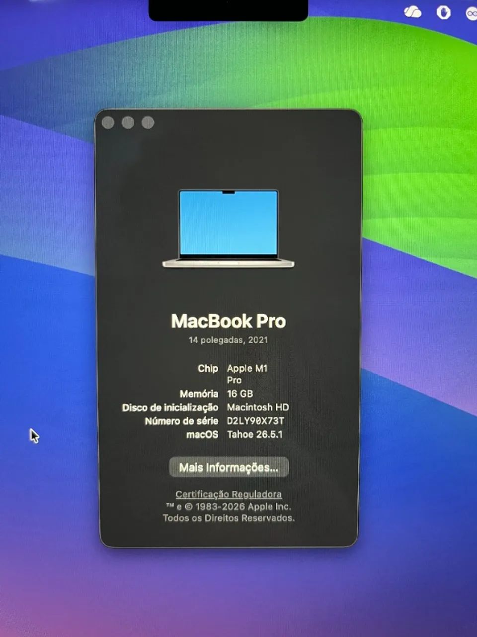 Macbook M1 Pro 14 polegadas 16Gb 512Gb - Foto 5