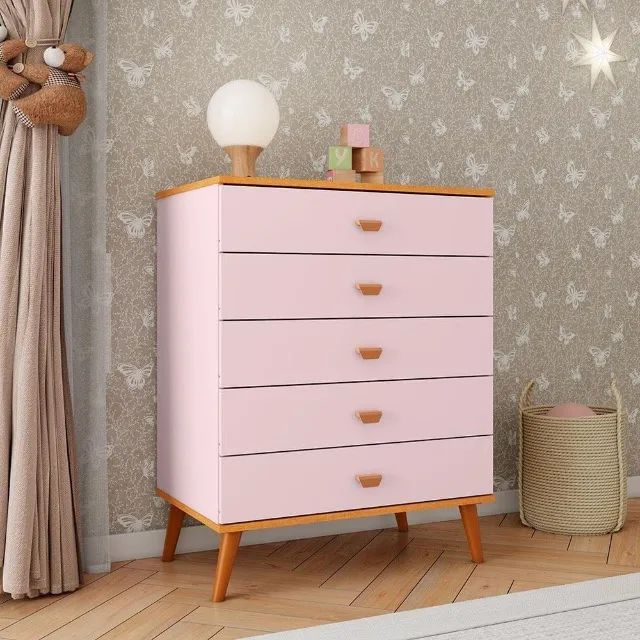 Cômoda infantil Rosa
