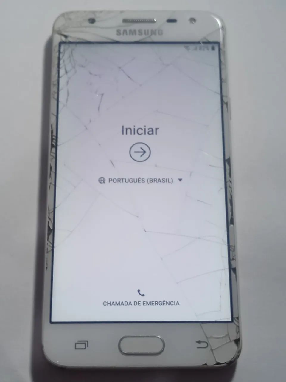 Placa mãe celular Samsung Galaxy J5 prime funciona normal tela trincada 