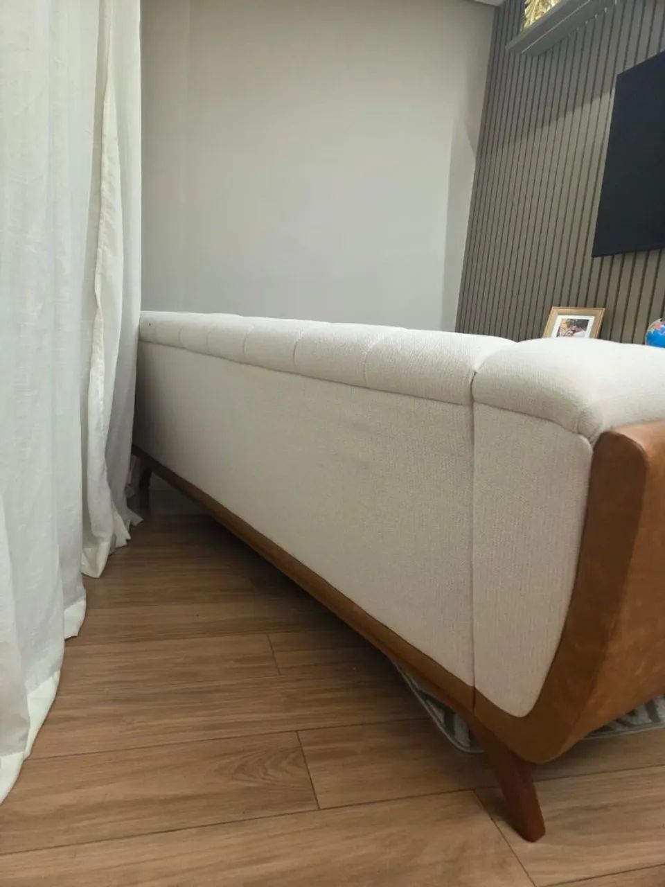 Sofa de linho 2,35 x 0,80m - Foto 3