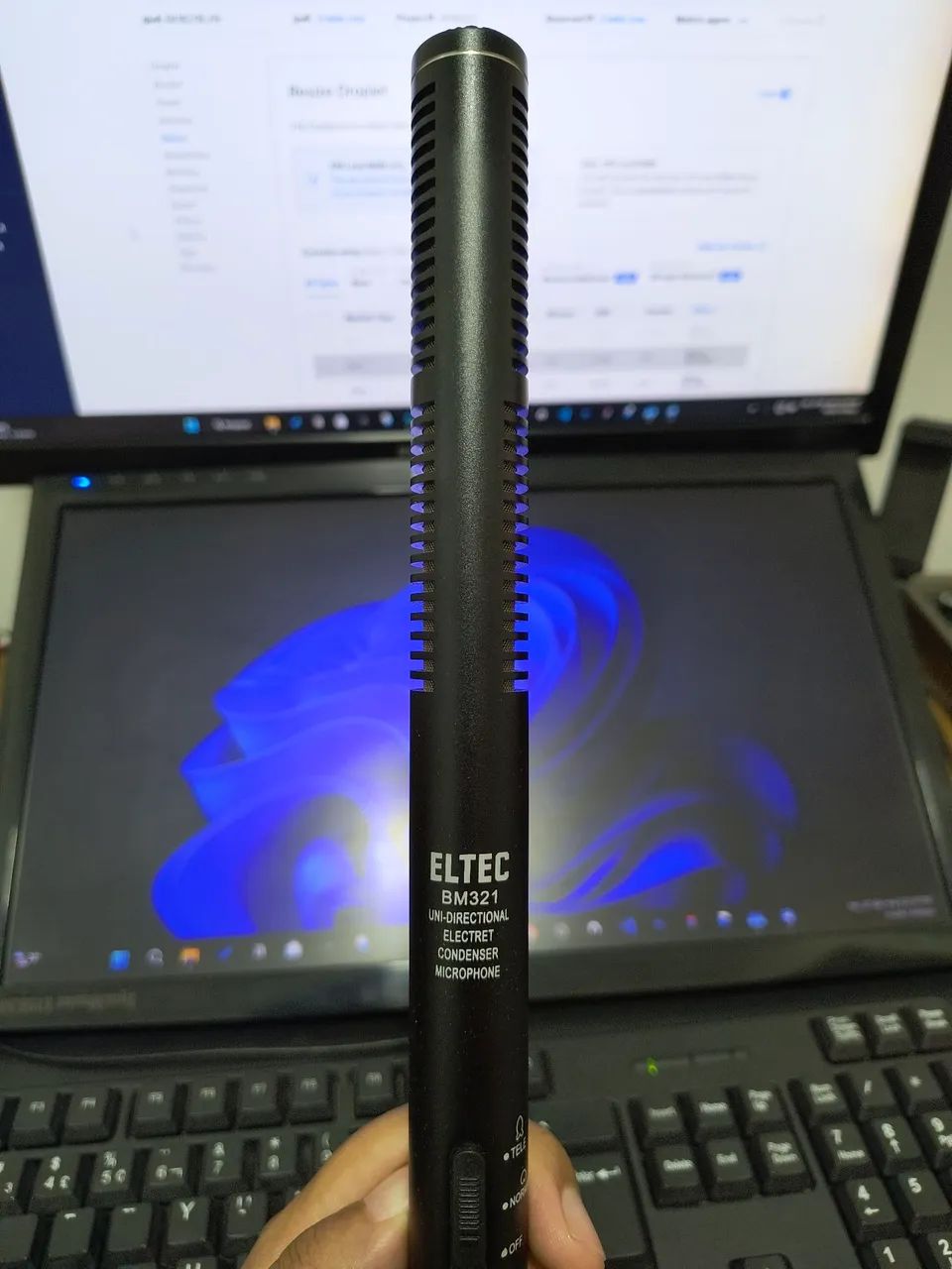 Microfone condensador direcional shotgun - Foto 4