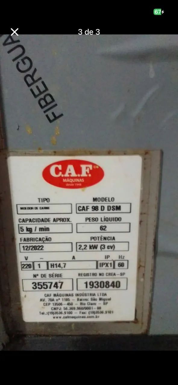 Moedor de Carne caf 98 D - Foto 3