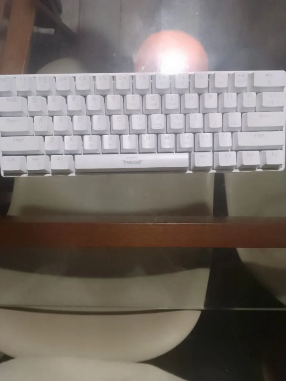 Vendo teclado mecânico branco switch azul(blue) - Foto 5