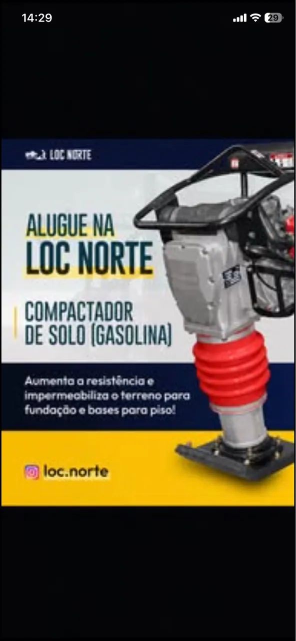 Compactador de solo | Locação 