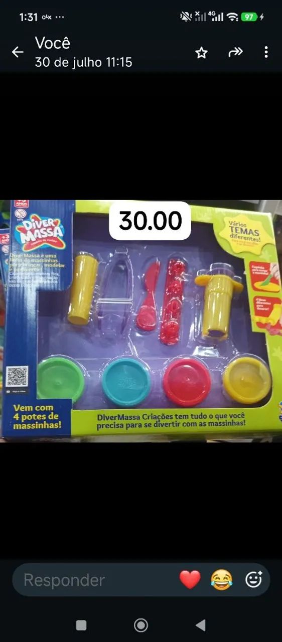 Kit de massa c moldes completo 