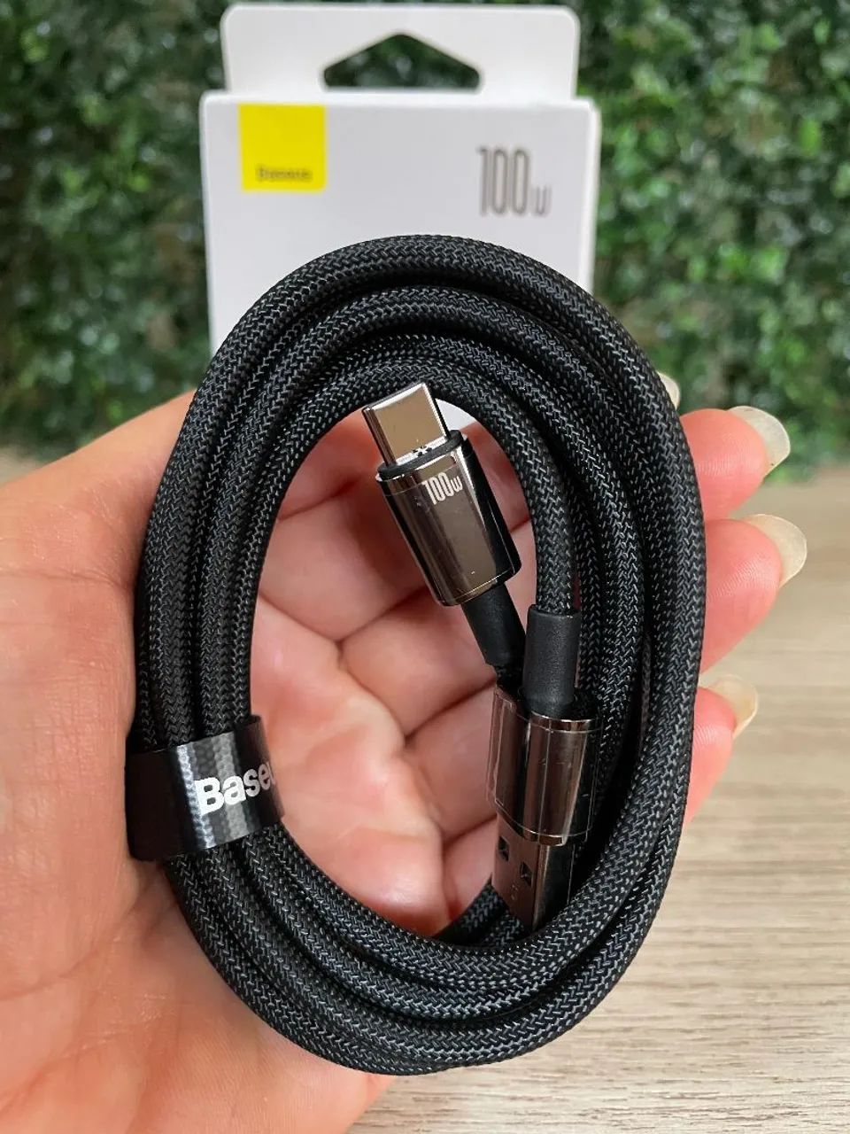Cabo Baseus Usb-A para C 100W 2M - Foto 2