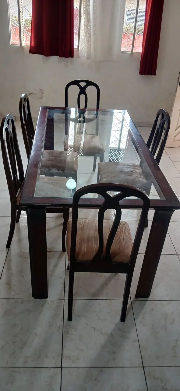 Mesa de Vidro 6 cadeiras  - Foto 2