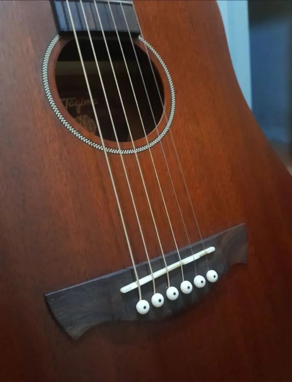 Violão tagima baby mahogany + capa acolchoada + capotraste - Foto 2