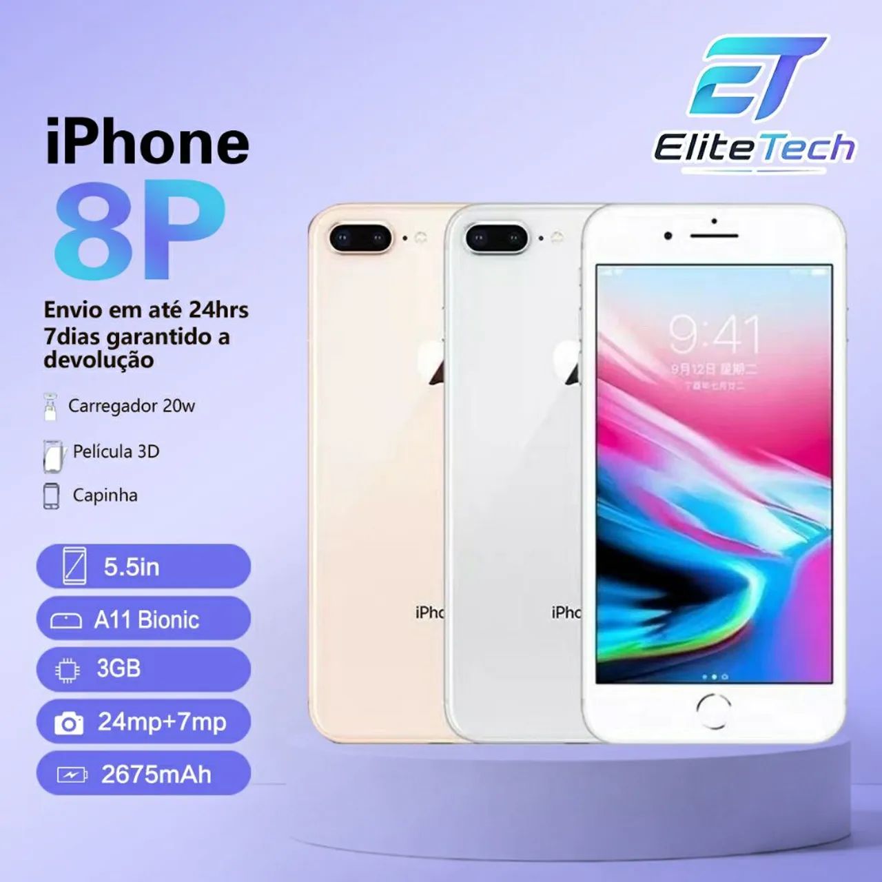 iPhone 8 plus branco  - Foto 3
