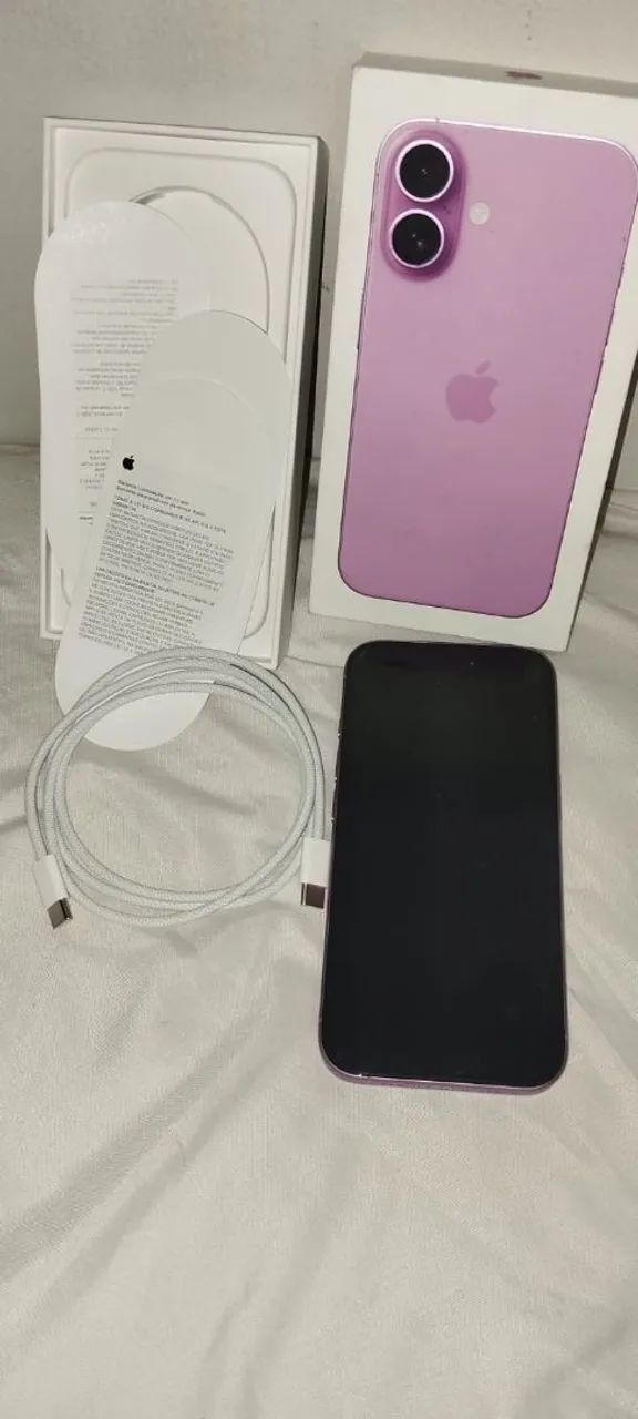 IPHONE 16 -  ROSA 256 GB-  COM NOTA - Foto 2