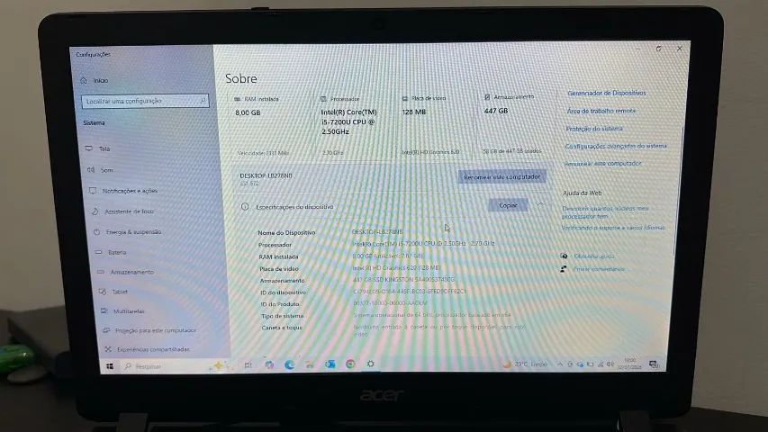 Notebook Acer Aspire ES1-572 - Foto 4