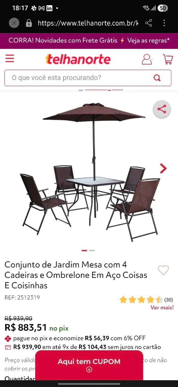 Mesa de vidro área externa - Foto 3