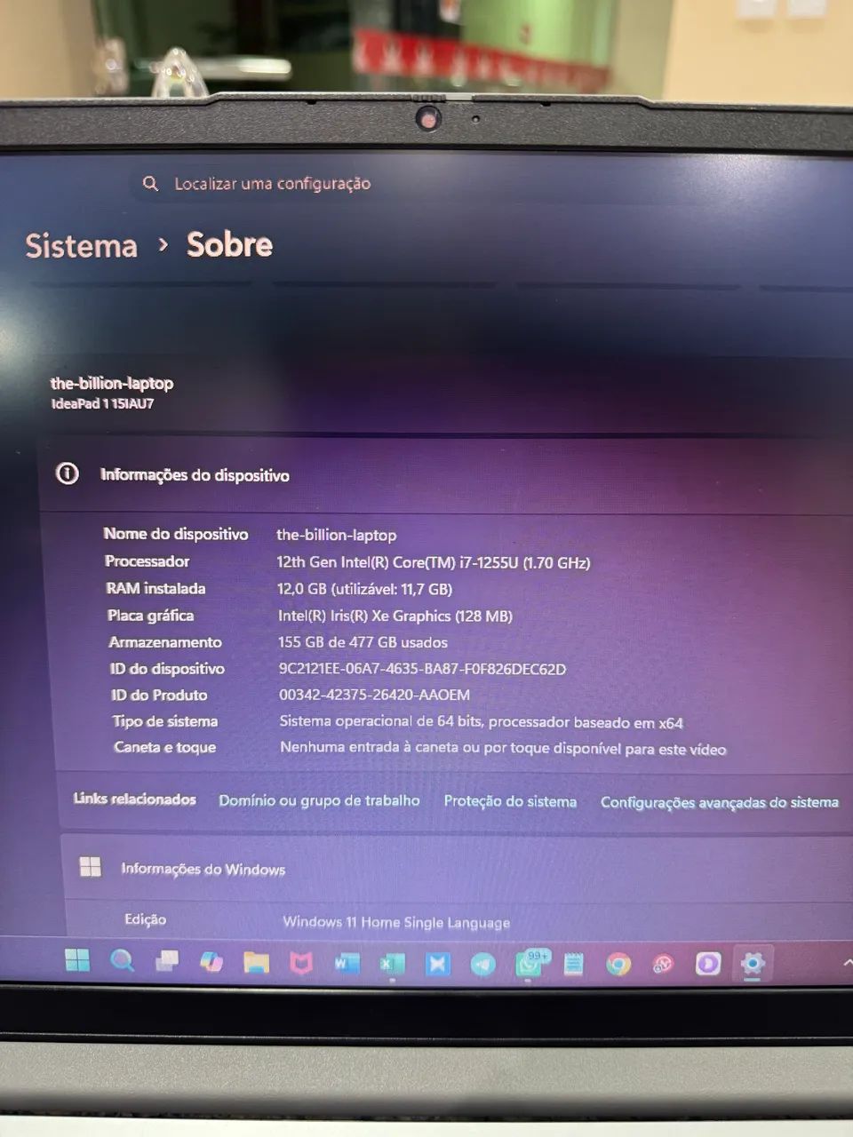 Notebook Lenovo Core i7 e 12GB de RAM - Foto 4