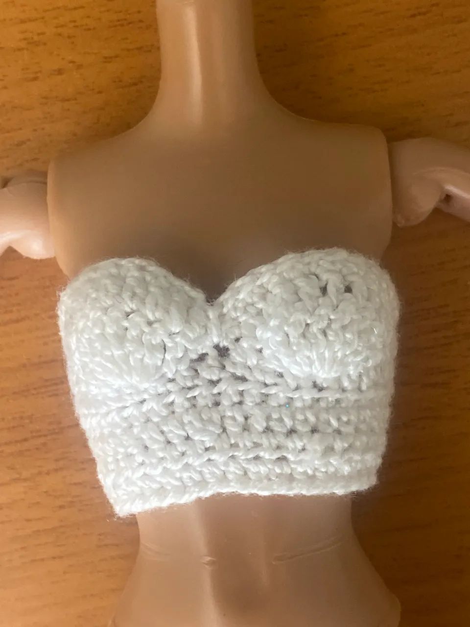Barbie - Cropeed de chrochê Branco  - Foto 2