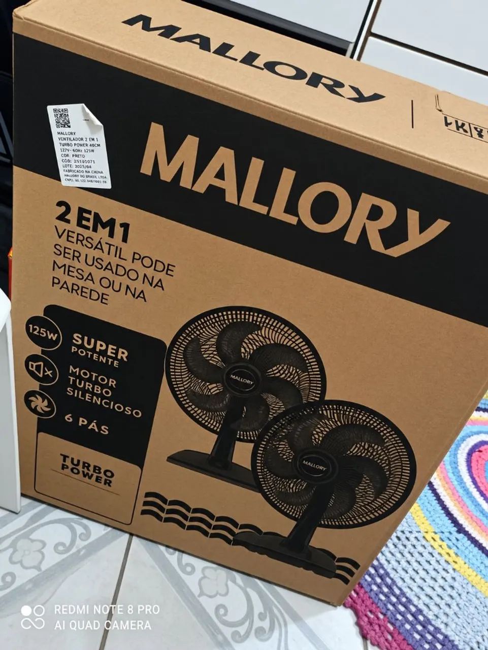 VENTILADOR MALLORY 2 EM 1 NA CAIXA  - Foto 2