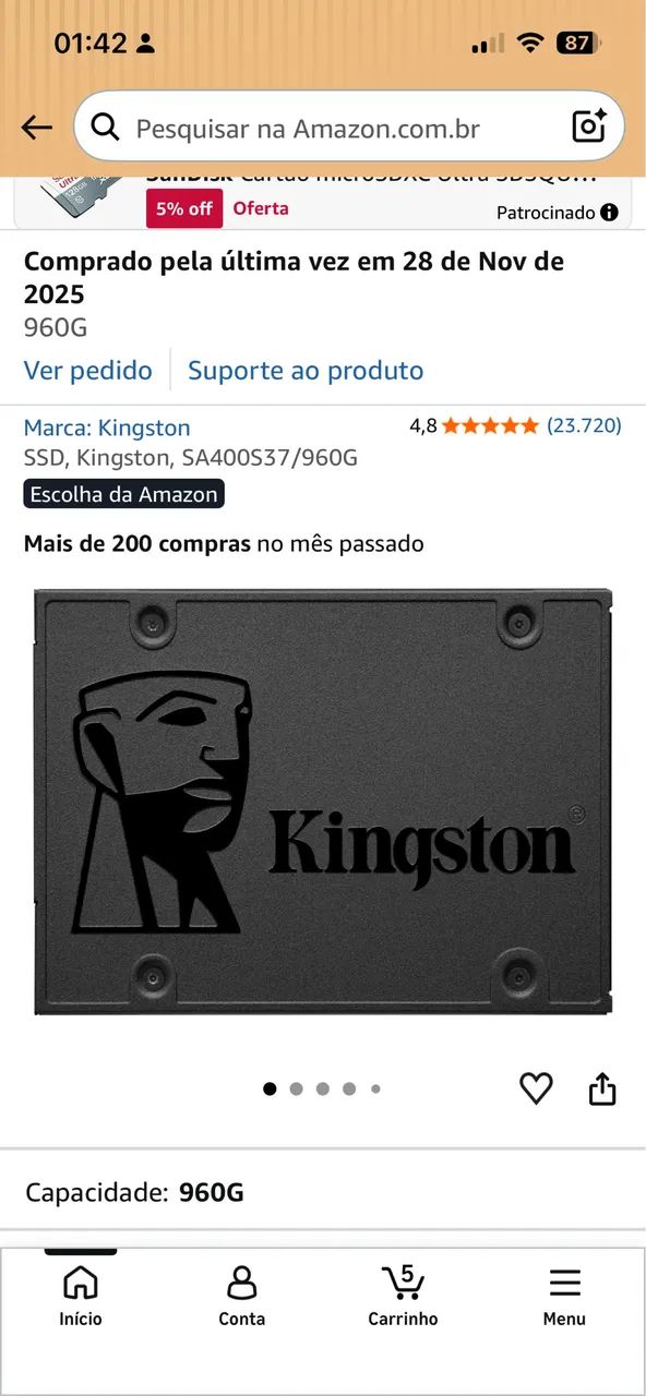 ssd 960gb Kingston - Foto 3