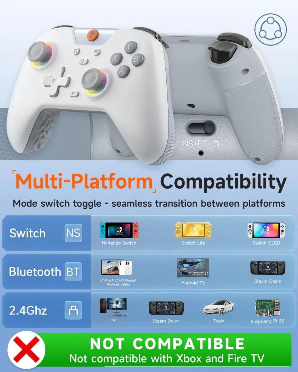 Joystick EasySMX X5 Wireless Controller NOVO  - Foto 6