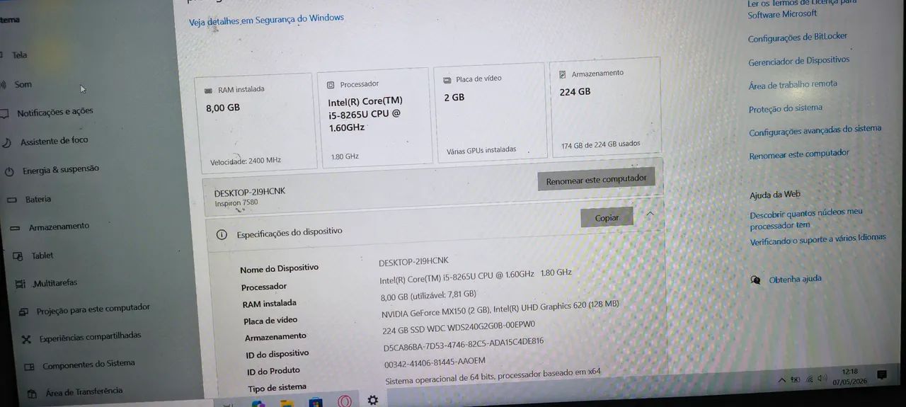 Notebook Dell Inspiron 7580 - Foto 5
