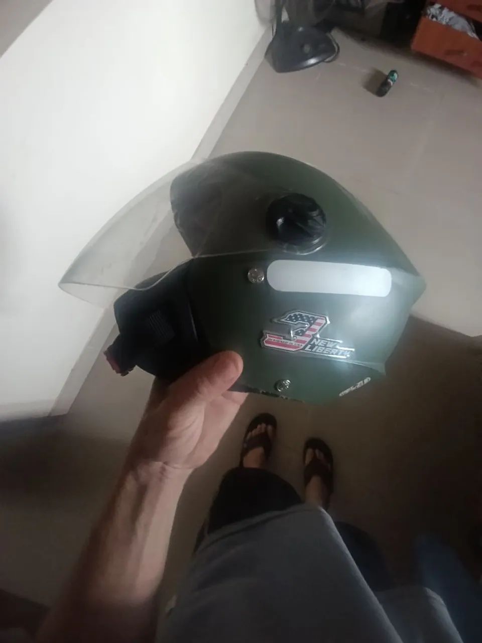 Capacete moto aberto 