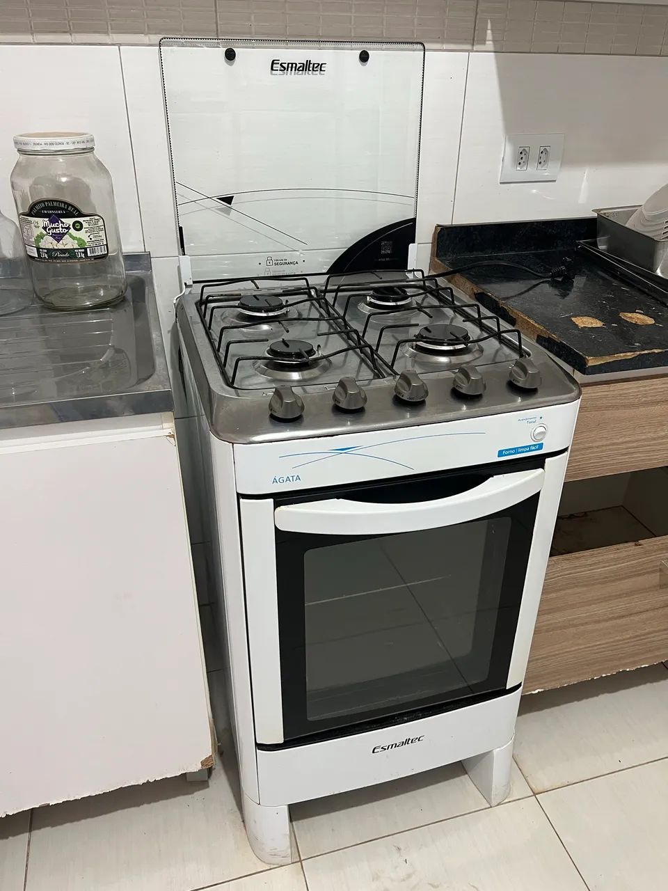 Fogão 4 Bocas Esmaltec Ágata Branco com Acendimento Automático - Foto 5
